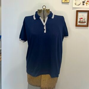 Posh preppy blue polo